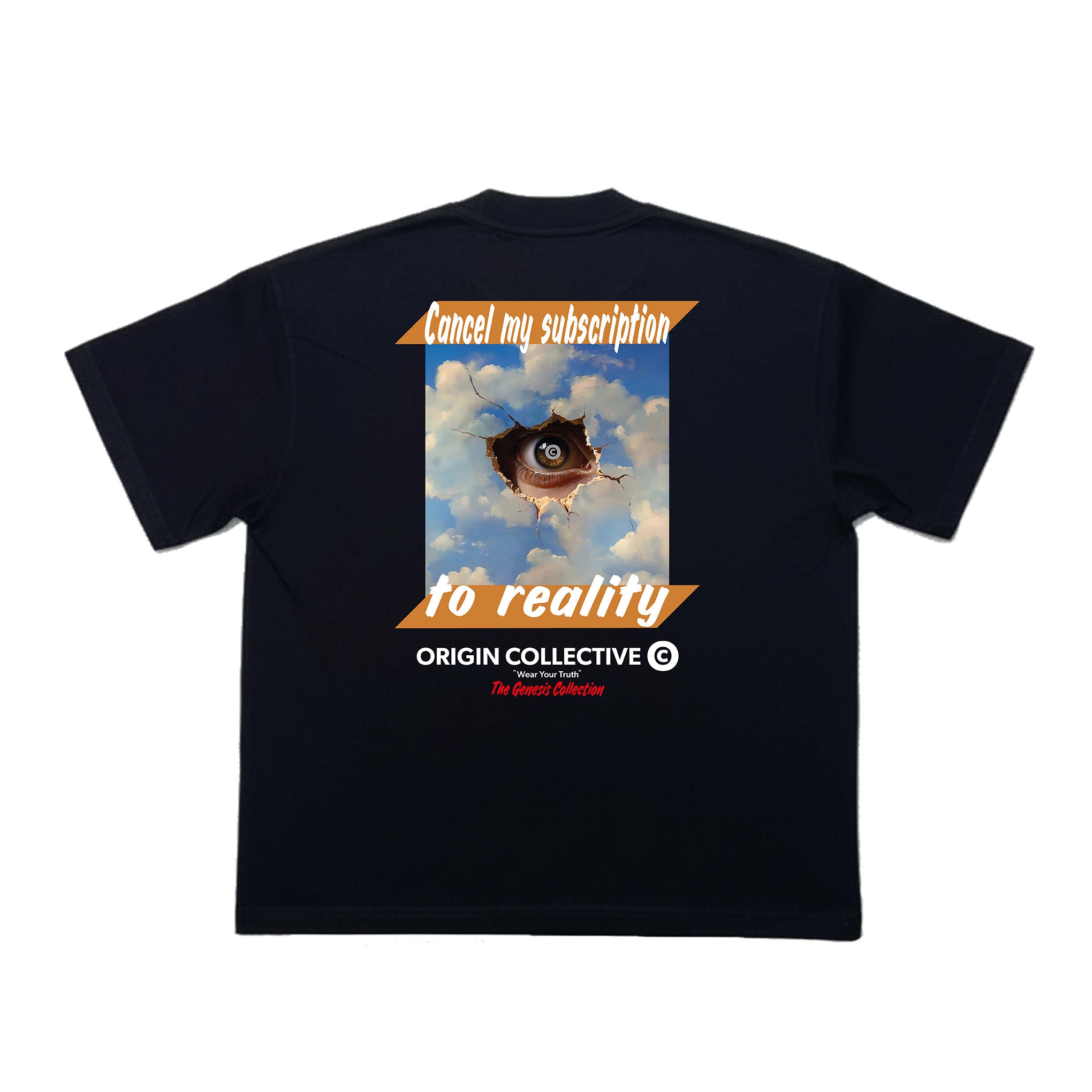 Cancel My Susciption To Reality| Playera Oversize 280 GSM en Negro