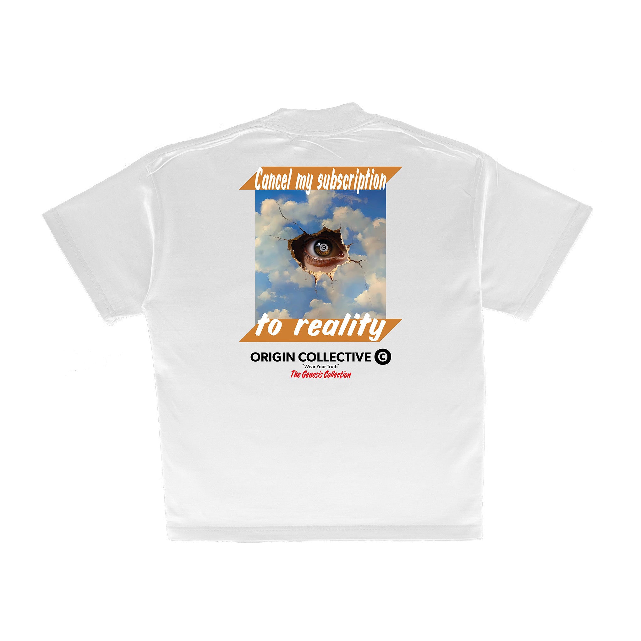 Cancel My Subscription To Reality | Playera Oversize 280 GSM en Blanco
