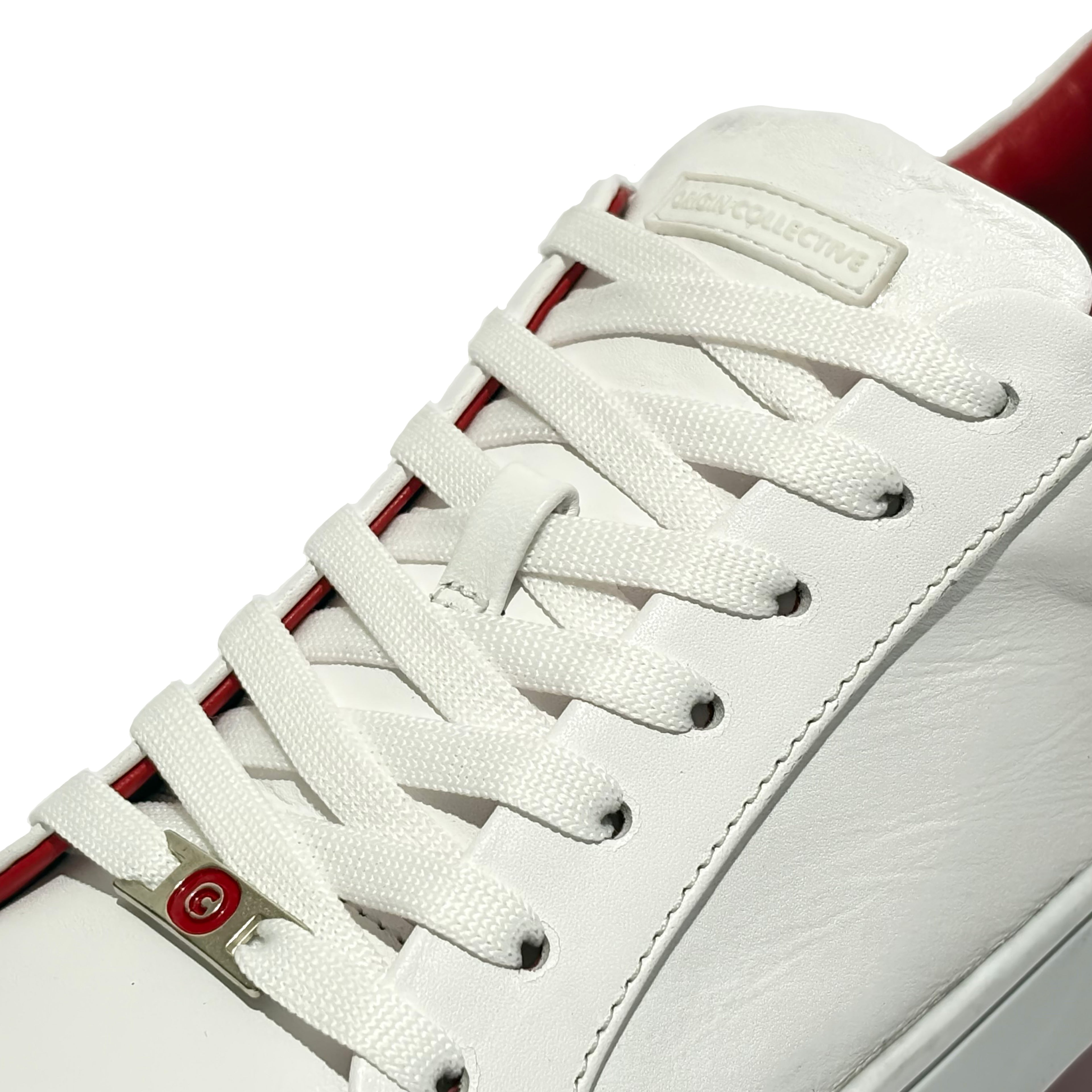 Lumen White and Red| Sneakers 100% Piel Borrego