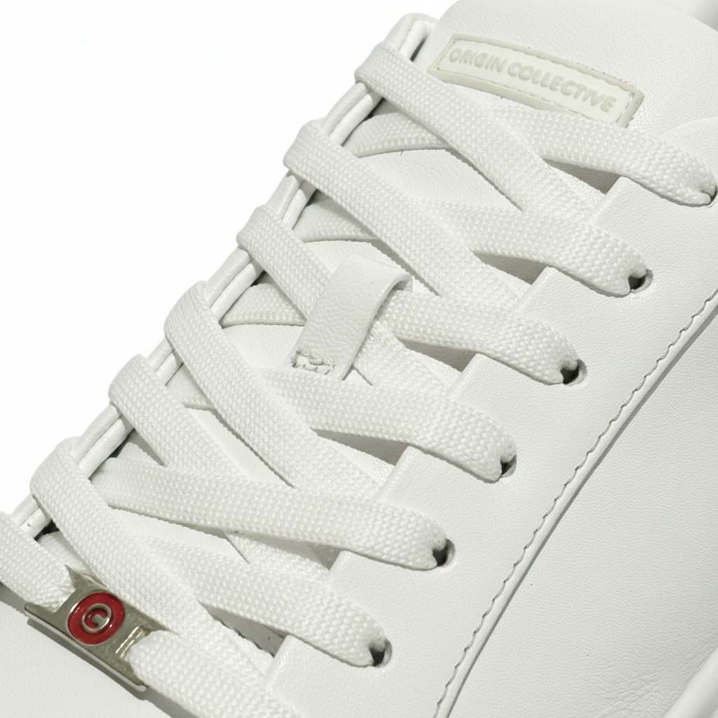 Sneakers Casuales LUMEN VERTEX Blanco Premium En Piel Con Forro De Borrego Suela Antiderrapante