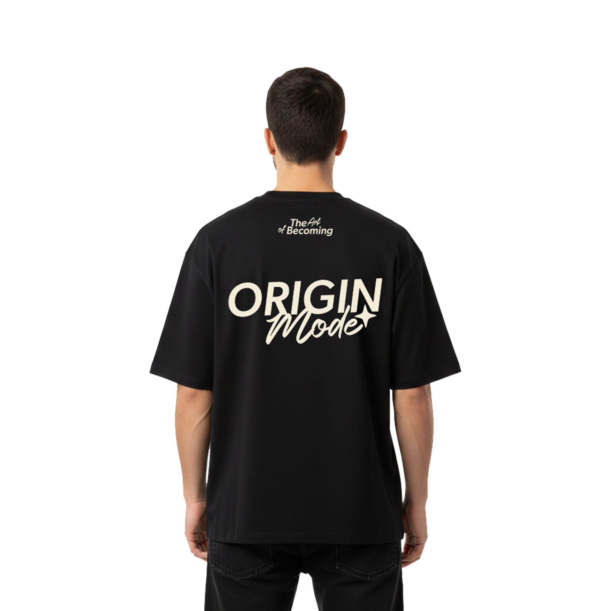 Origin Mode Playera Oversize Negra 280 Gsm Algodón Premium