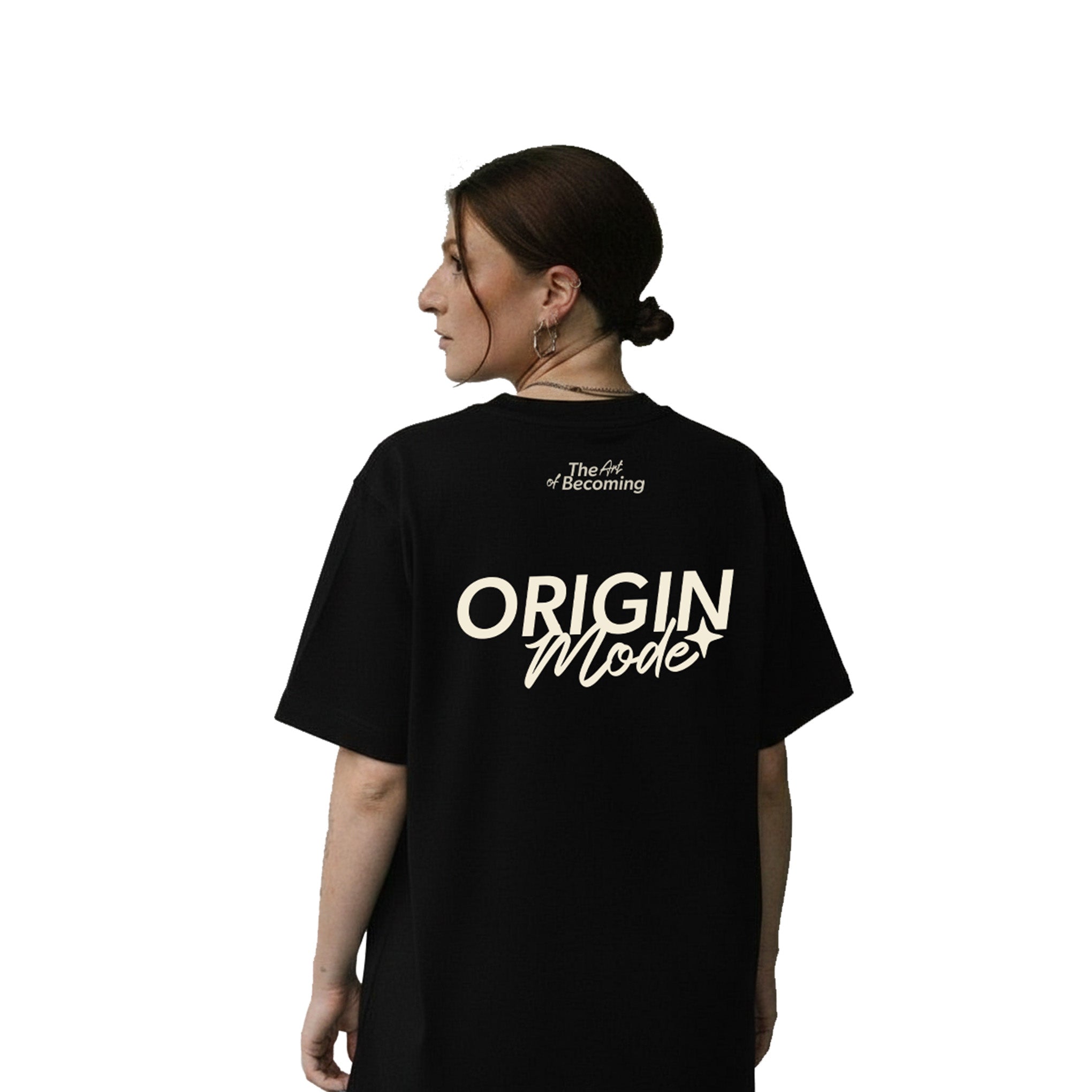 Origin Mode Playera Oversize Negra 280 Gsm Algodón Premium