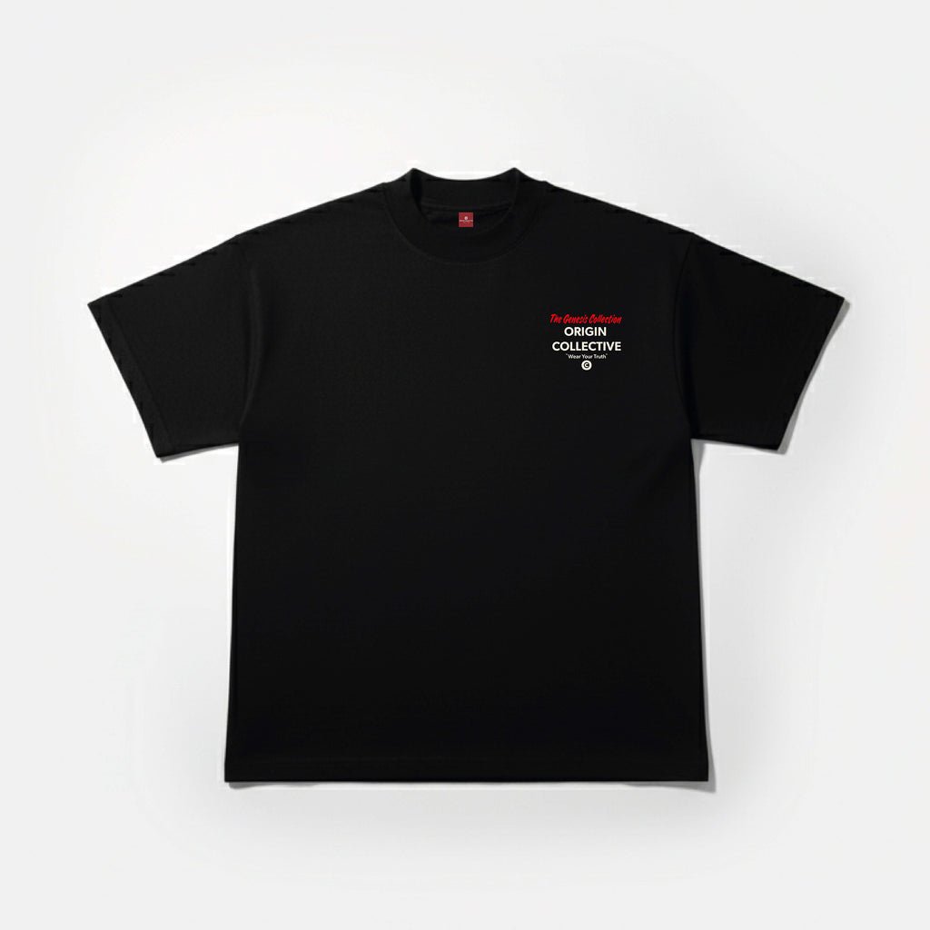 As If Fallen From The Sky | Playera Oversize 280 GSM en Negro