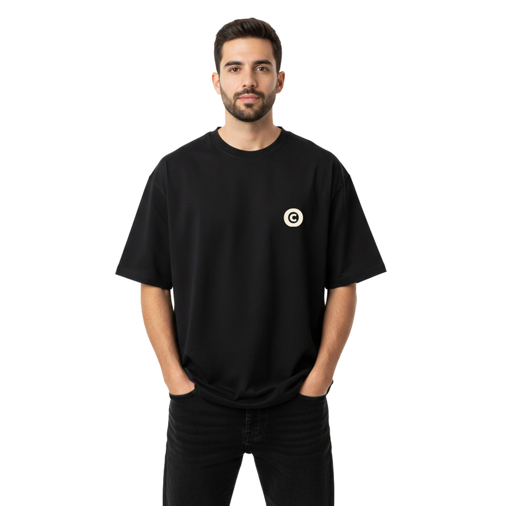 Origin Mode Playera Oversize Negra 280 Gsm Algodón Premium
