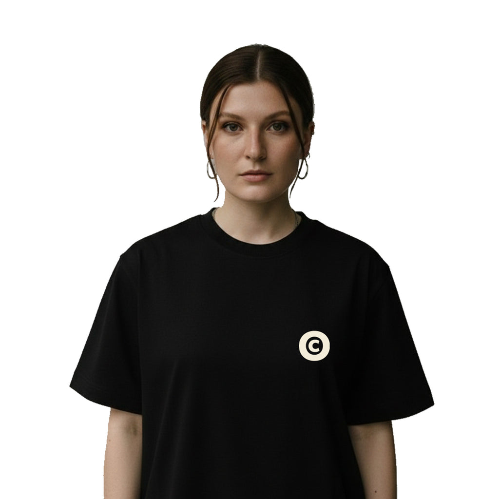 Origin Mode Playera Oversize Negra 280 Gsm Algodón Premium