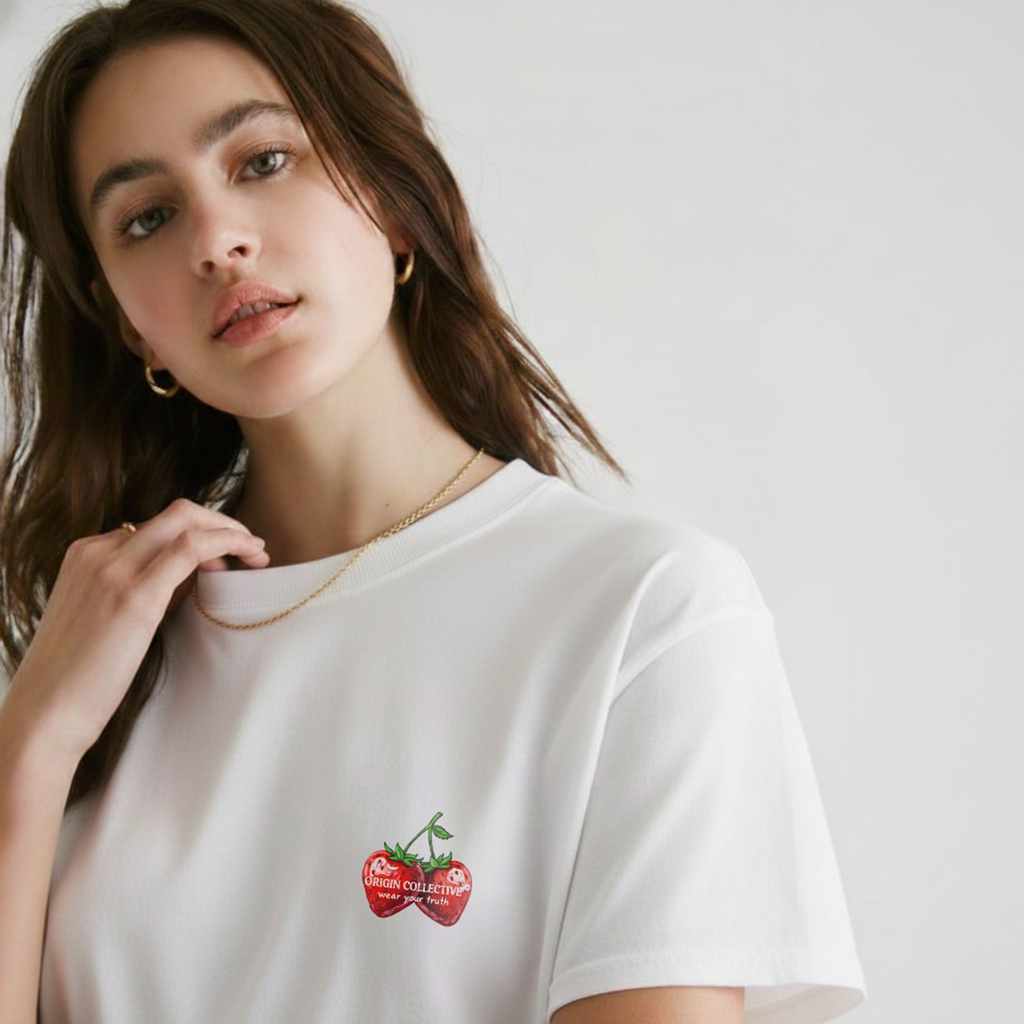 Camiseta Strawberry Jam Blanca 🍓| Oversize 280 GSM