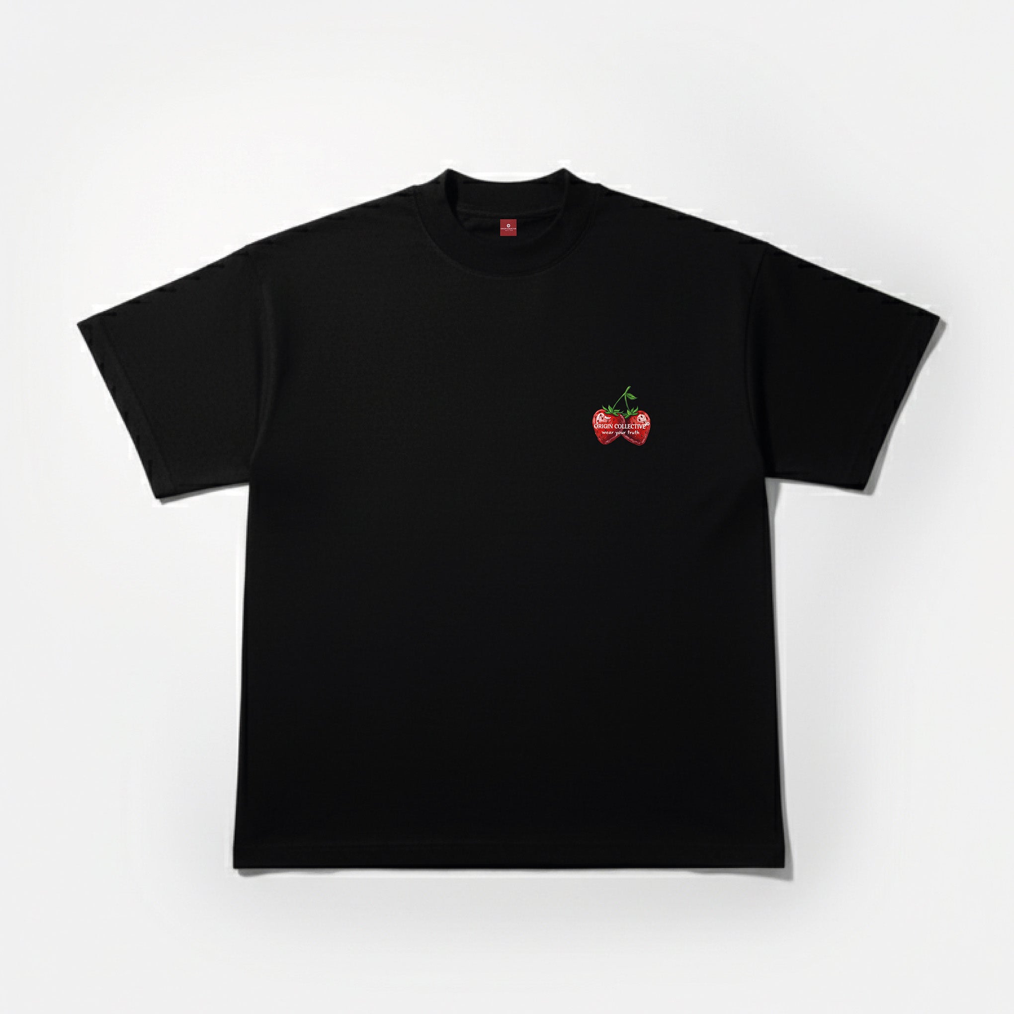 Camiseta Strawberry Jam Negra 🍓| Oversize 280 GSM