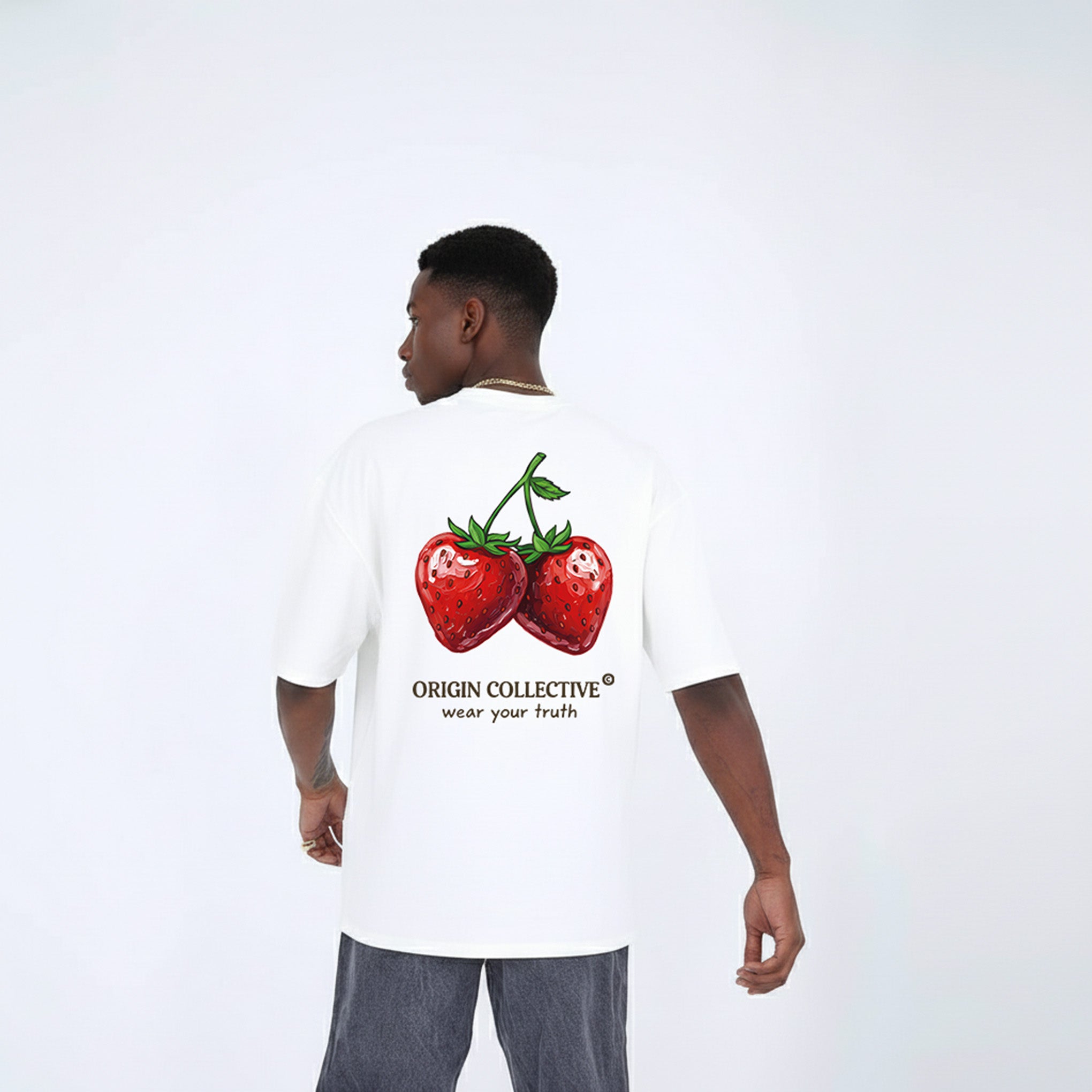 Camiseta Strawberry Jam Blanca 🍓| Oversize 280 GSM