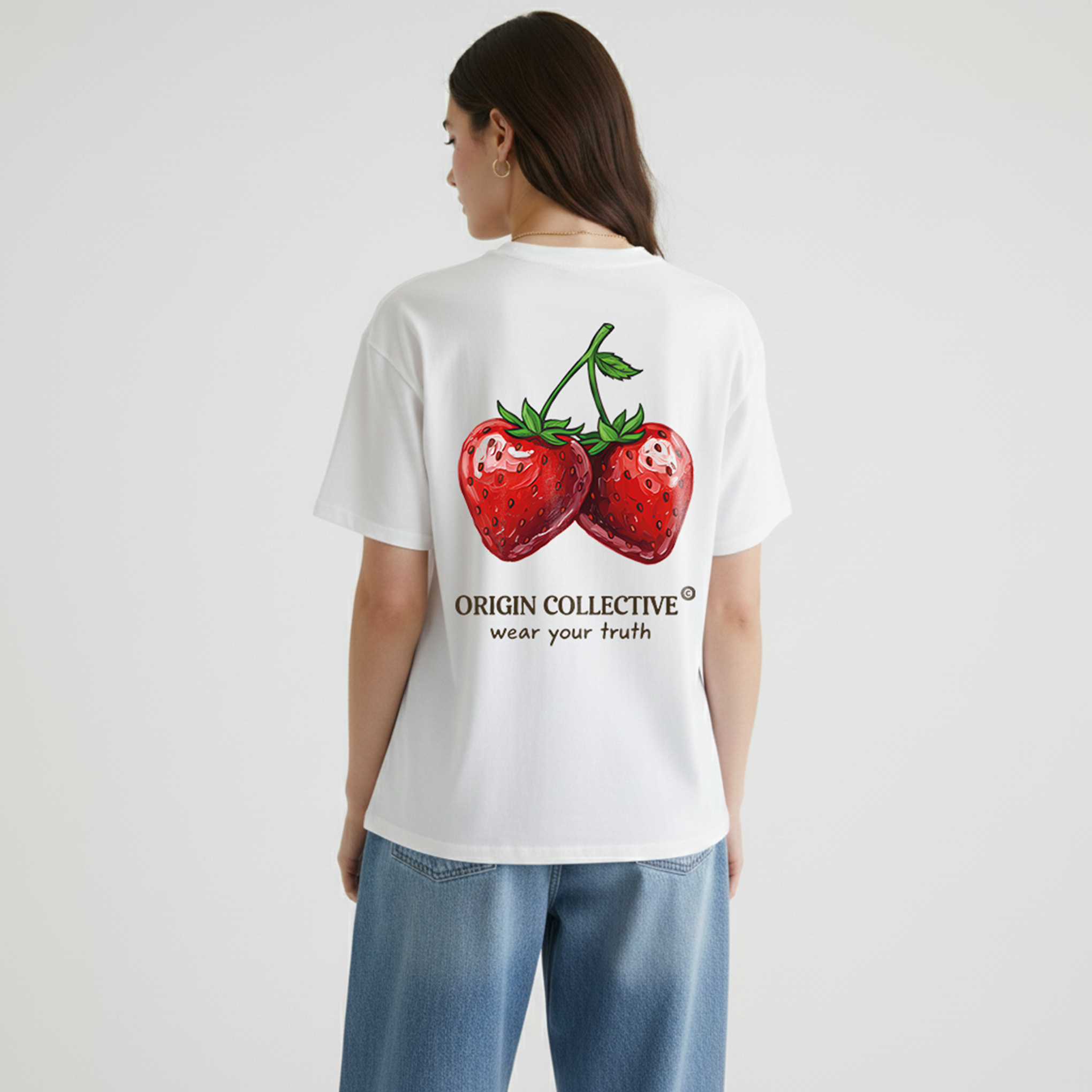 Camiseta Strawberry Jam Blanca 🍓| Oversize 280 GSM