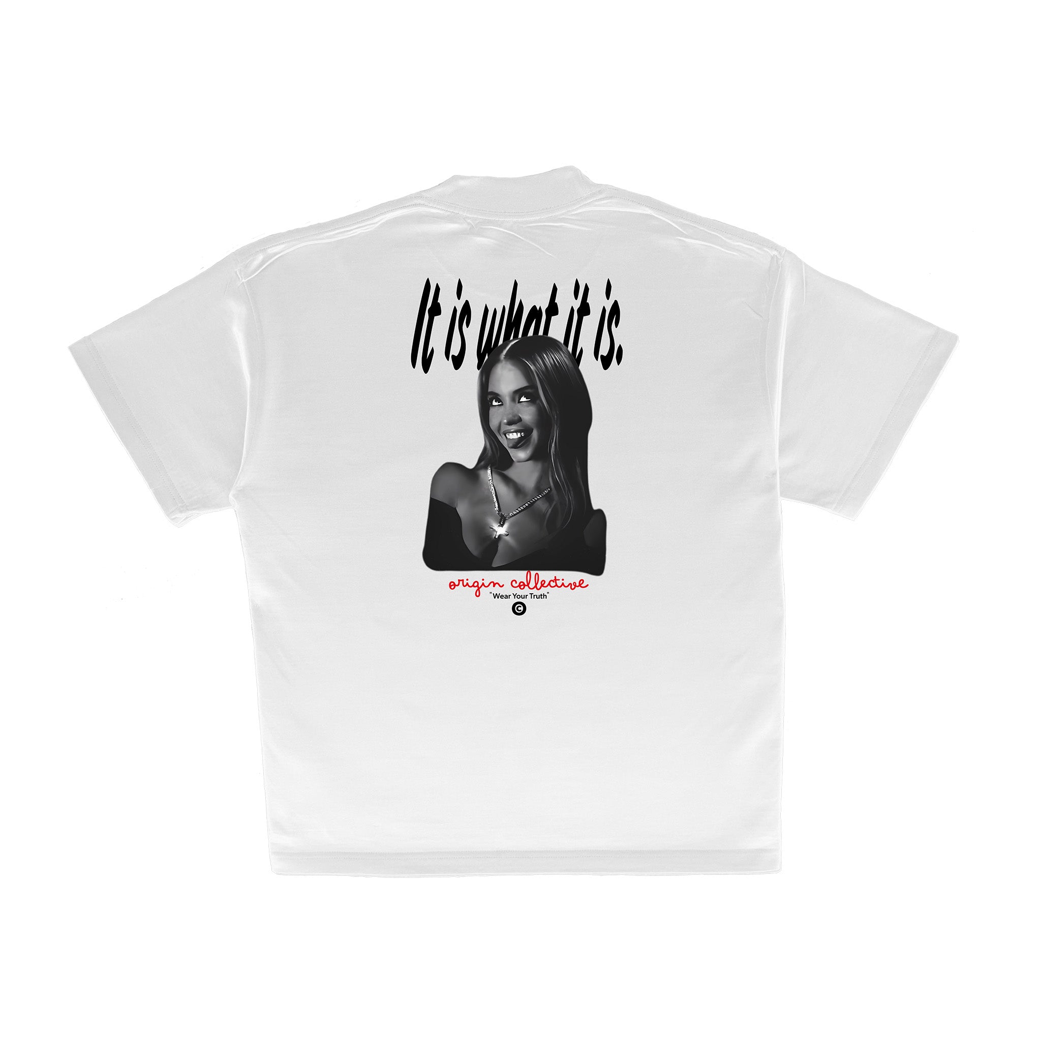 It is what it is | Playera Oversize 280 GSM en Blanca