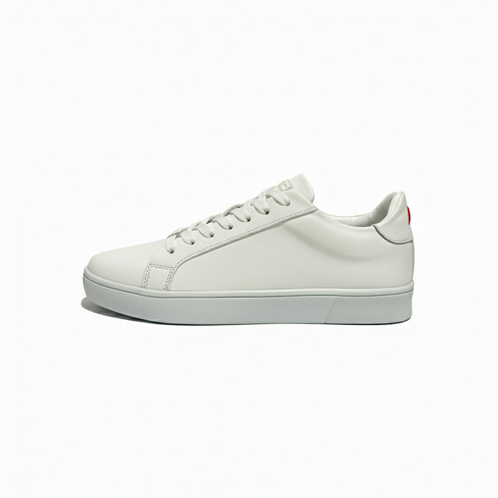 Sneaker Minimalista Formal Casual LUMEN Blanco Premium En Piel Con Forro De Borrego