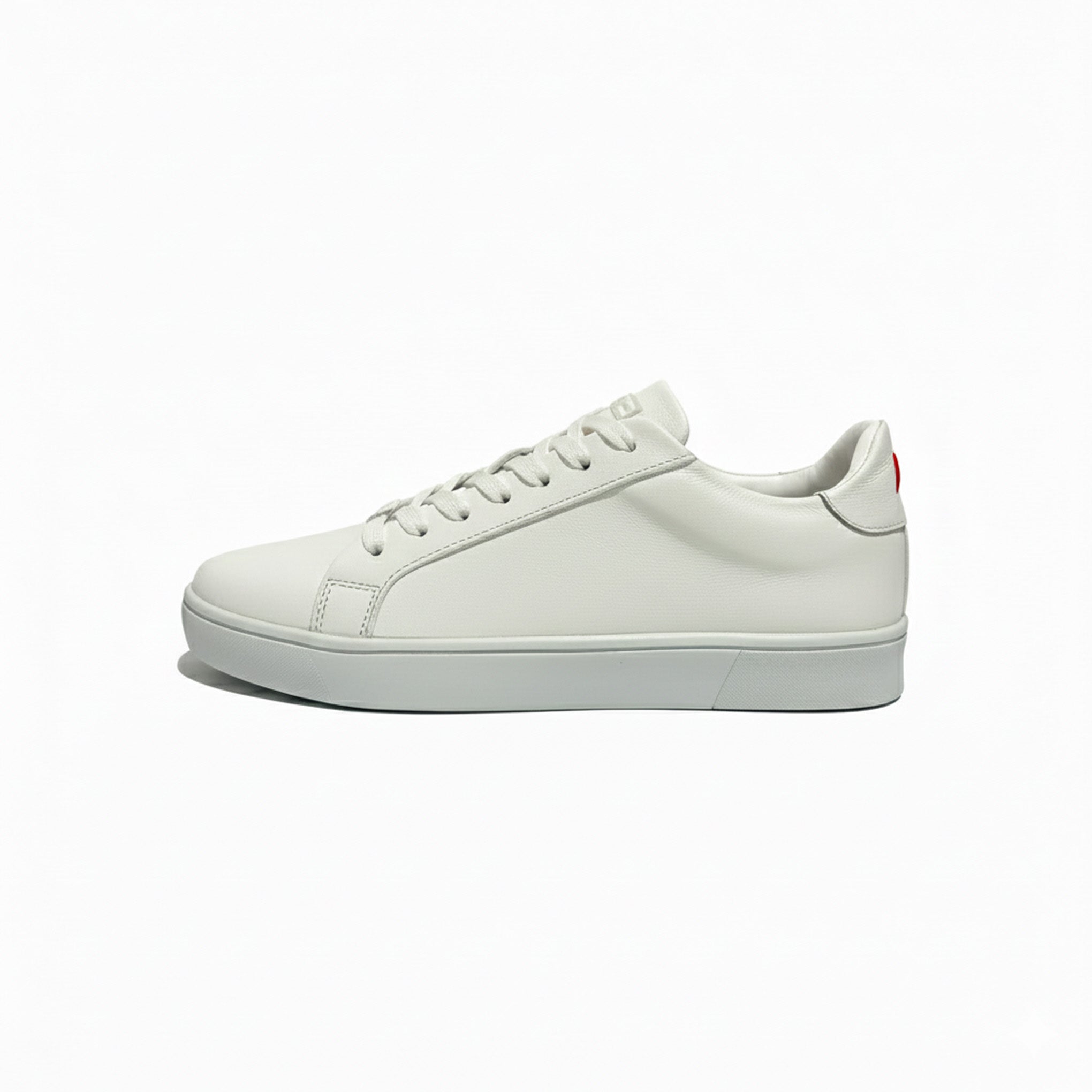 Sneaker Minimalista Formal Casual LUMEN Blanco Premium En Piel Con Forro De Borrego