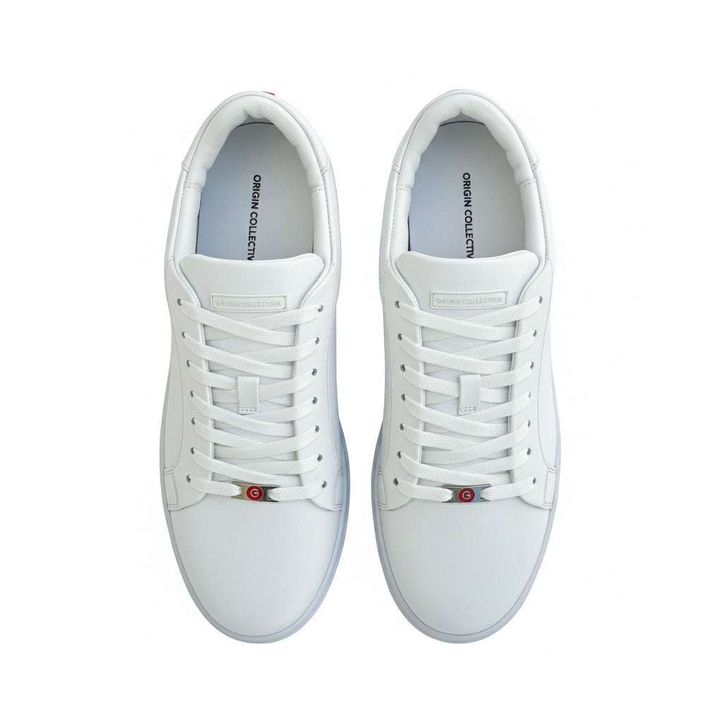 Sneakers Casuales LUMEN VERTEX Blanco Premium En Piel Con Forro De Borrego Suela Antiderrapante