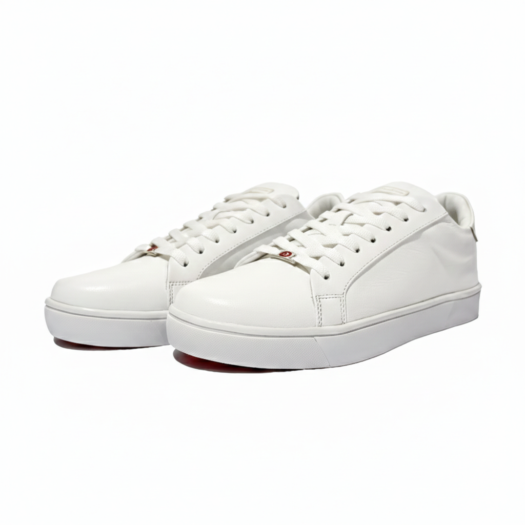 Sneaker Minimalista Formal Casual LUMEN Blanco Premium En Piel Con Forro De Borrego