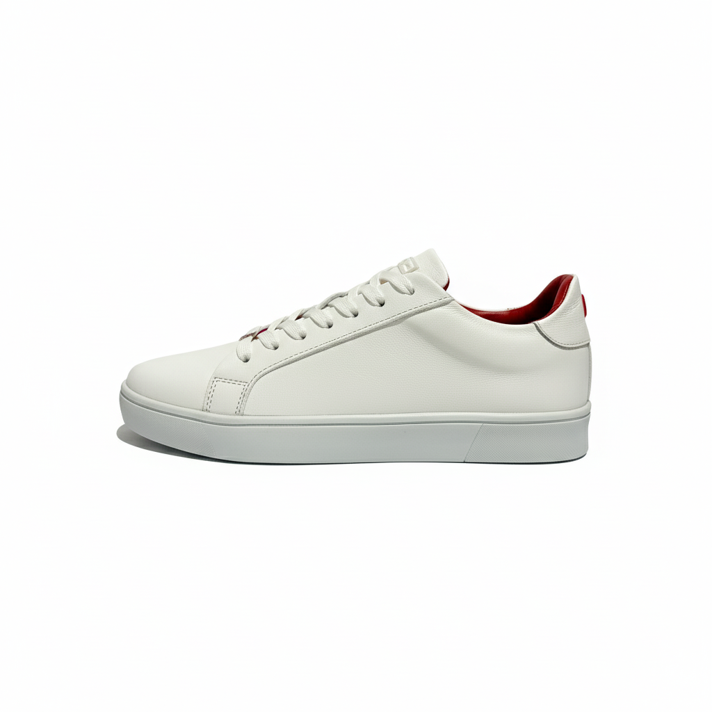 Lumen White and Red| Sneakers 100% Piel Borrego