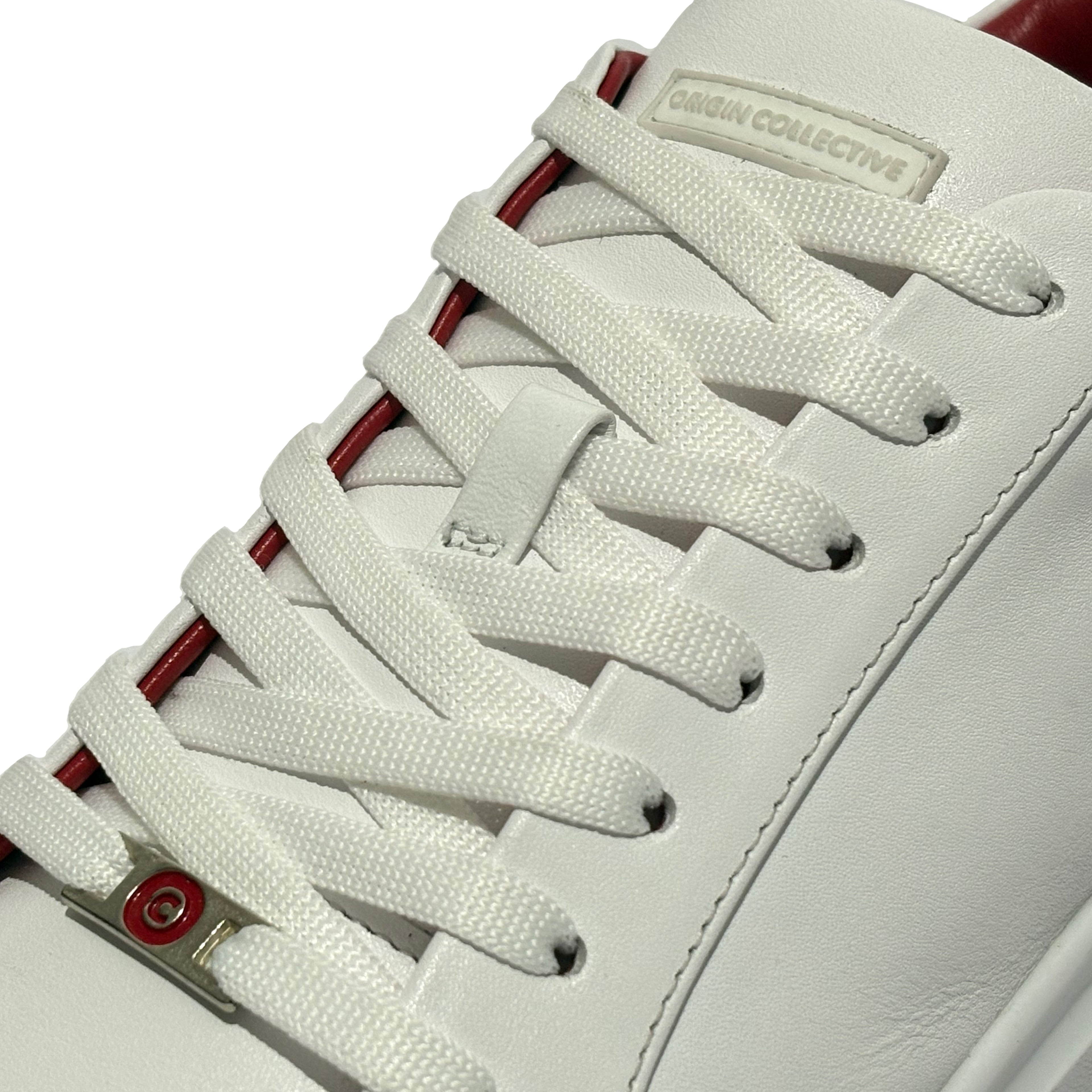 Lumen Vertex WhiteRed | Sneakers 100% Piel Borrego