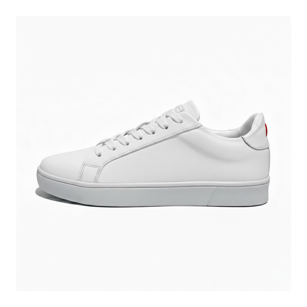 Sneaker Minimalista Formal Casual LUMEN Blanco Premium En Piel Con Forro De Borrego
