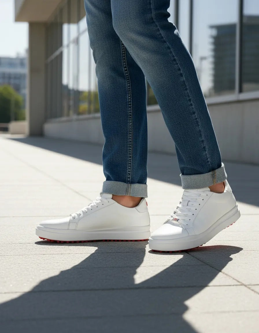 Sneakers Casuales LUMEN VERTEX Blanco Premium En Piel Con Forro De Borrego Suela Antiderrapante