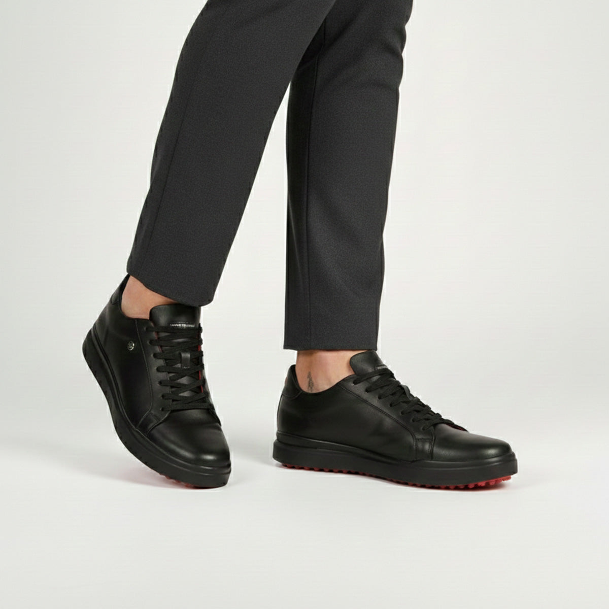 Sneaker Casual ONYX VERTEX Negro Premium En Piel Con Forro De Borrego Y Suela Con Agarre