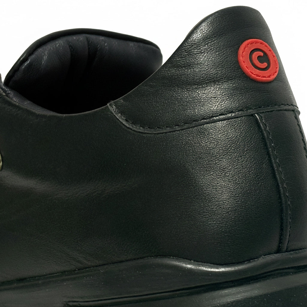 Sneaker Casual ONYX VERTEX Negro Premium En Piel Con Forro De Borrego Y Suela Con Agarre