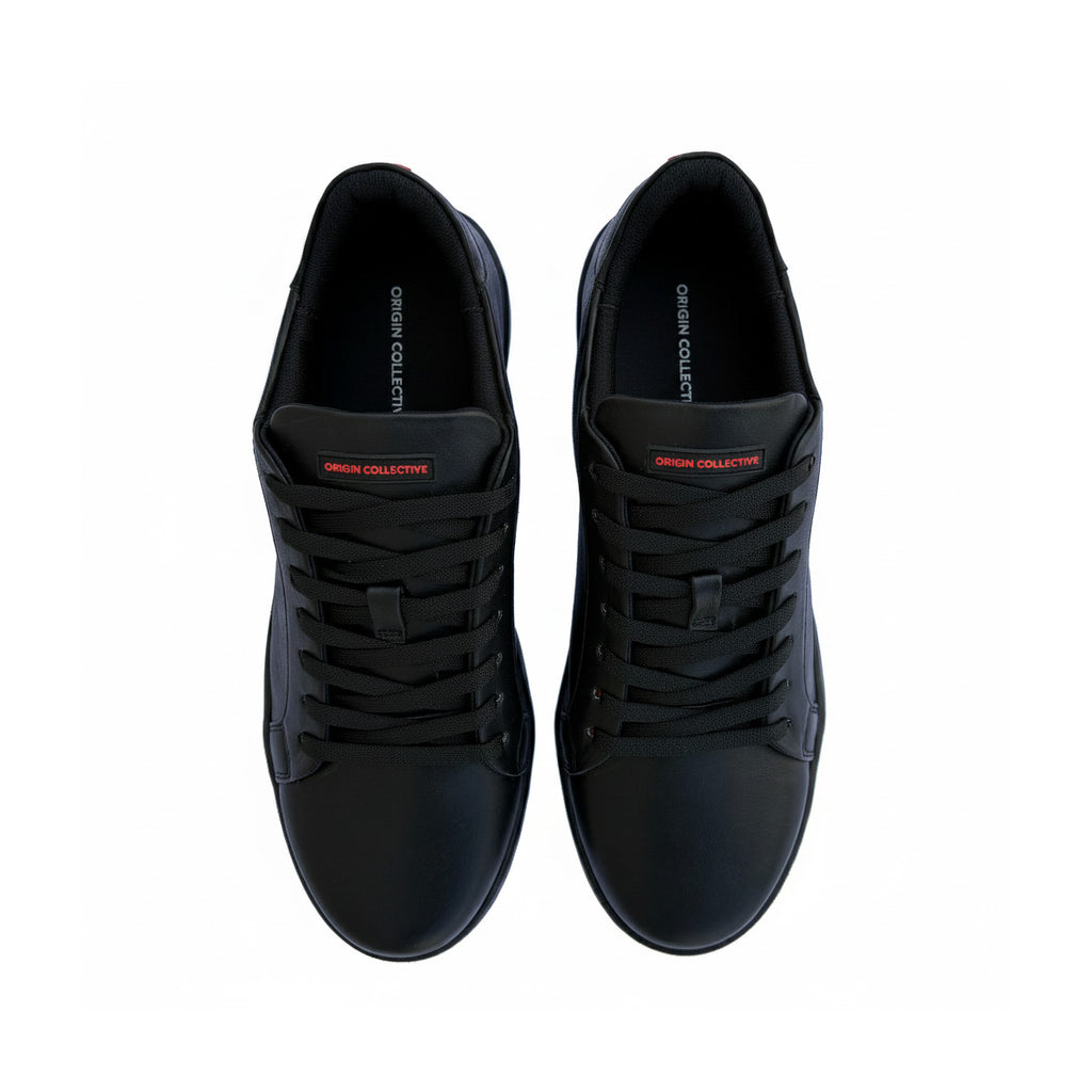 Sneakers Casuales ONYX Negro Premium En Piel Con Forro De Borrego