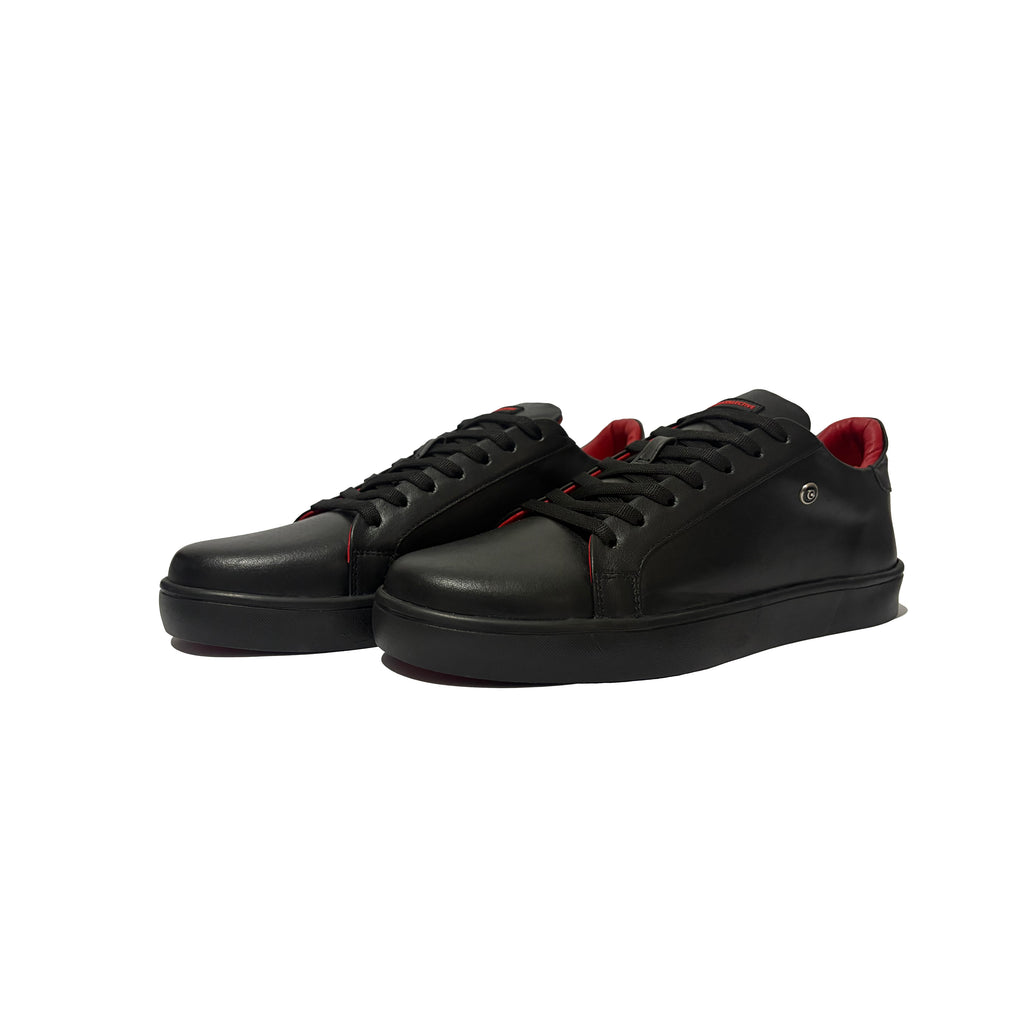 Onyx Black and Red| Sneakers 100% Piel Borrego