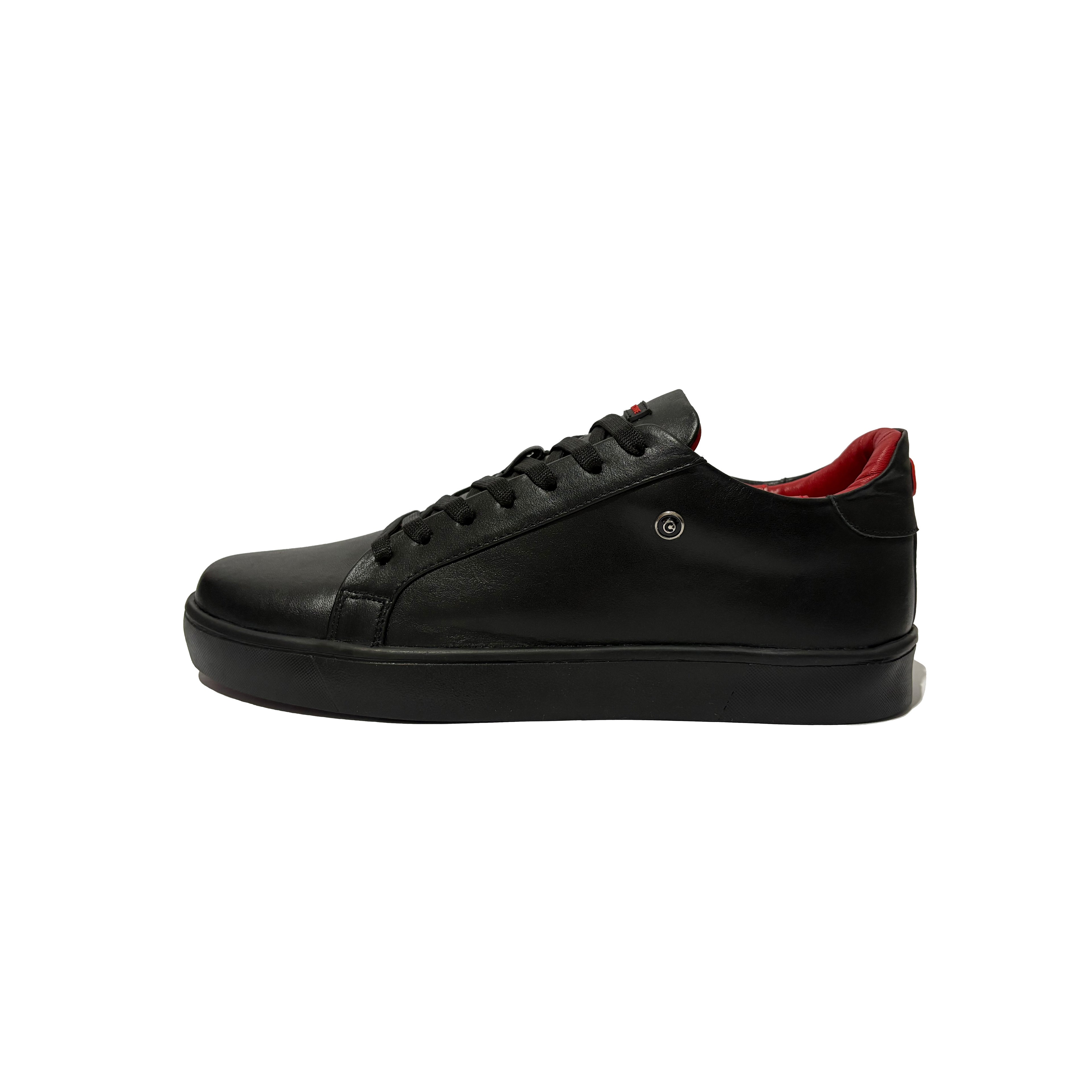 Onyx Black and Red| Sneakers 100% Piel Borrego