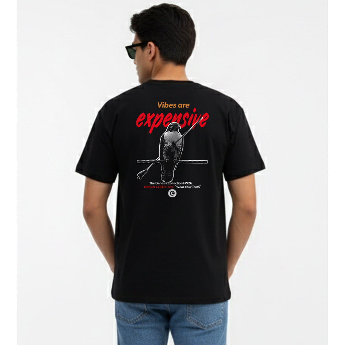Vibes Are Expensive | Playera Oversize 280 GSM en Negro