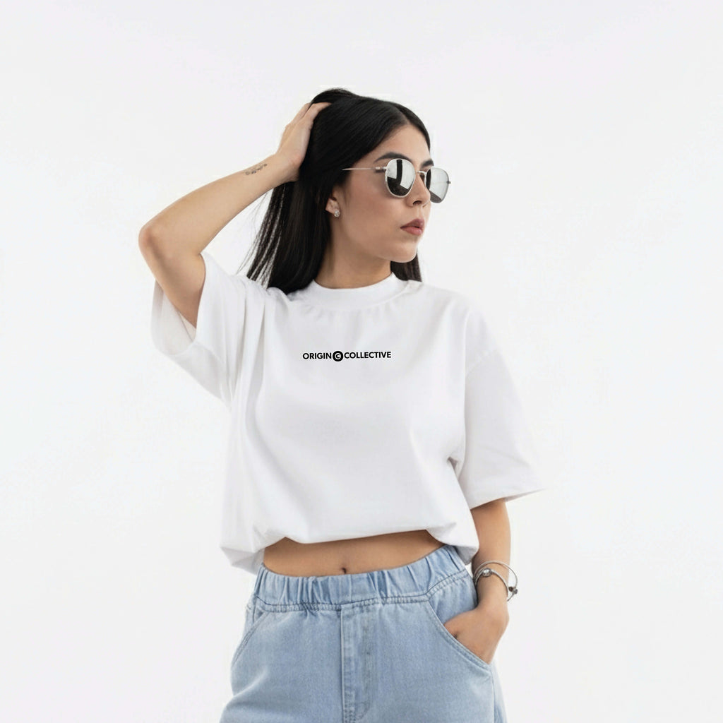 Baby Origin | Playera Oversize 280 GSM en Blanco