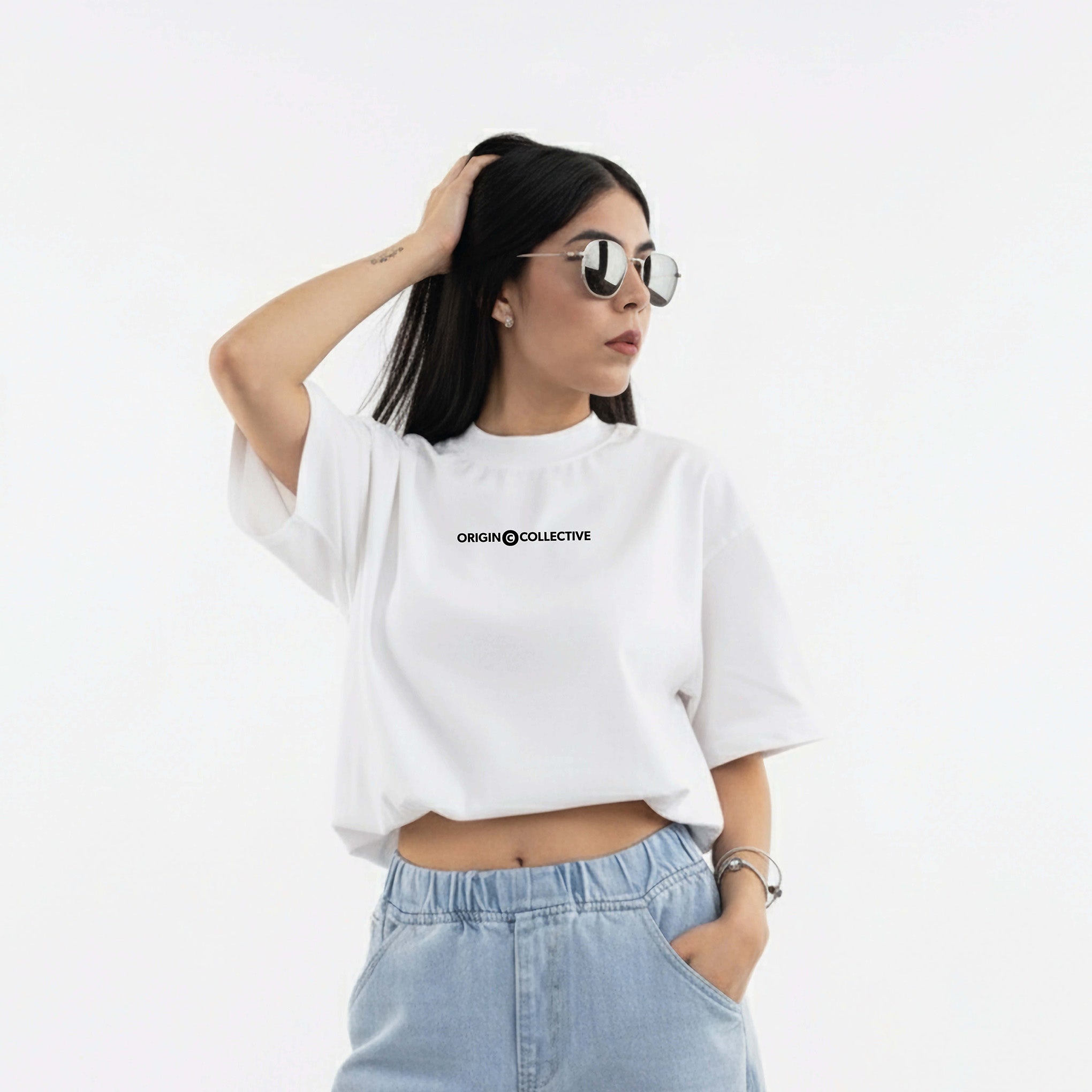 Baby Origin | Playera Oversize 280 GSM en Blanco