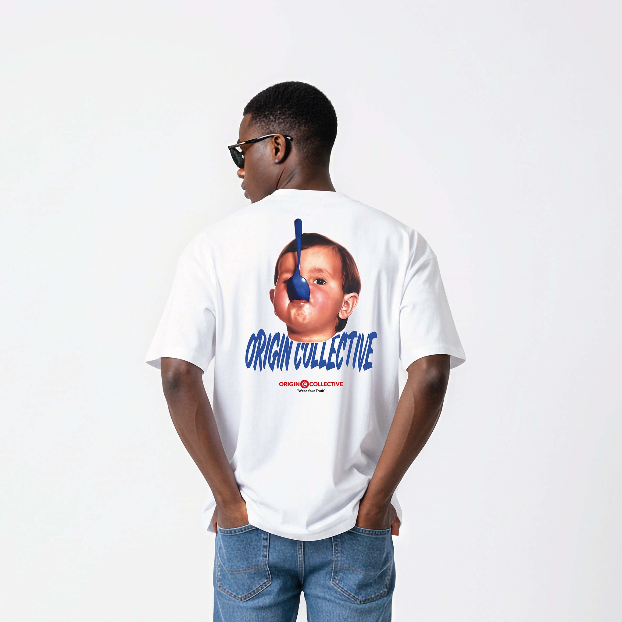 Baby Origin | Playera Oversize 280 GSM en Blanco