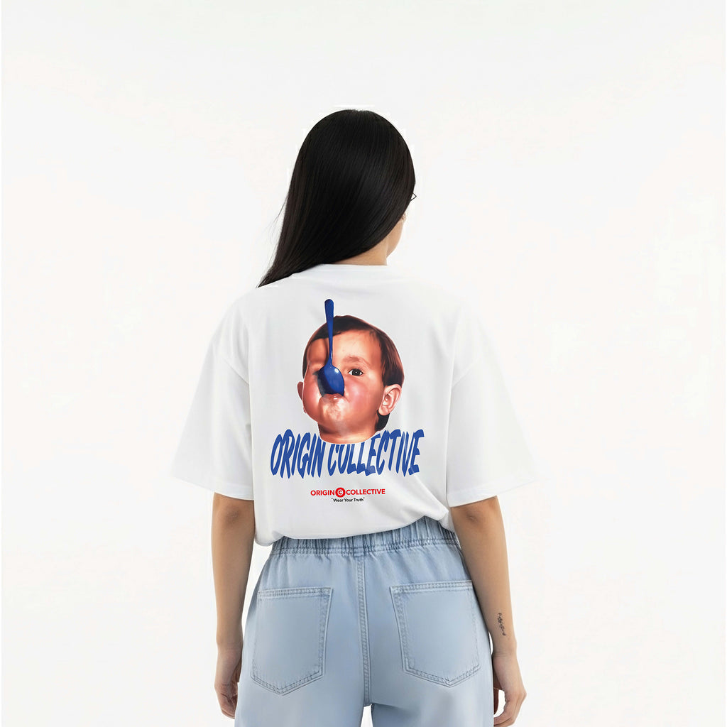 Baby Origin | Playera Oversize 280 GSM en Blanco