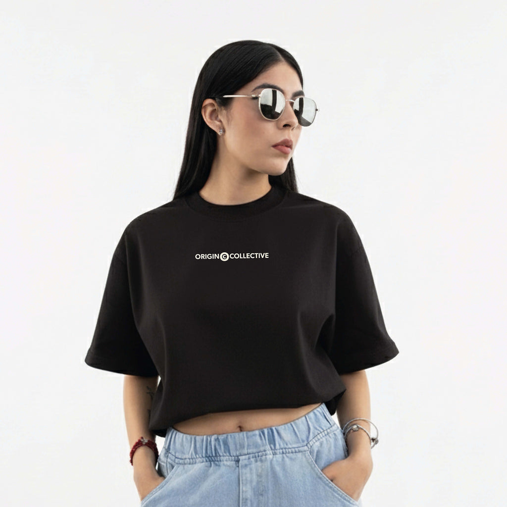 Baby Origin| Playera Oversize 280 GSM en Negro