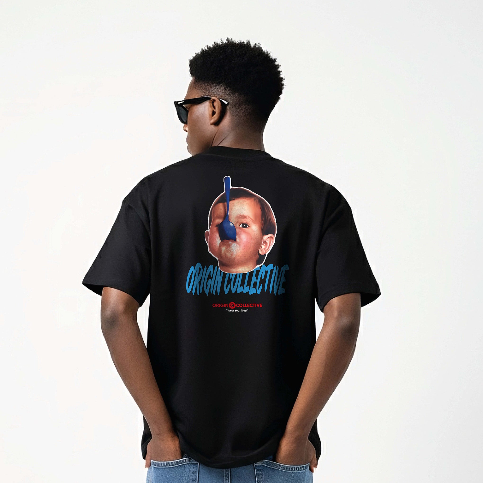 Baby Origin| Playera Oversize 280 GSM en Negro