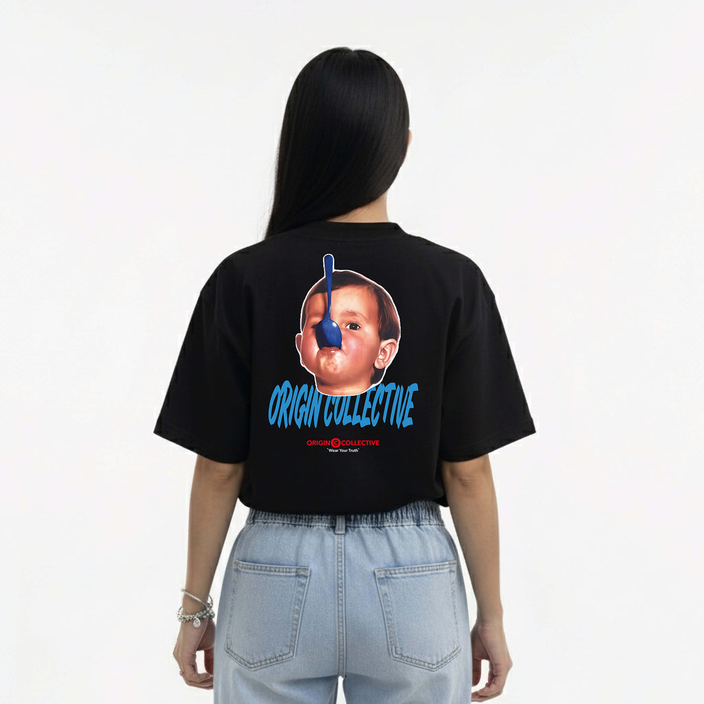 Baby Origin| Playera Oversize 280 GSM en Negro