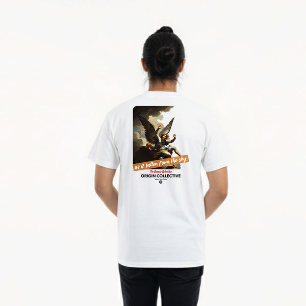 As If Fallen From The Sky | Playera Oversize 280 GSM en Blanco