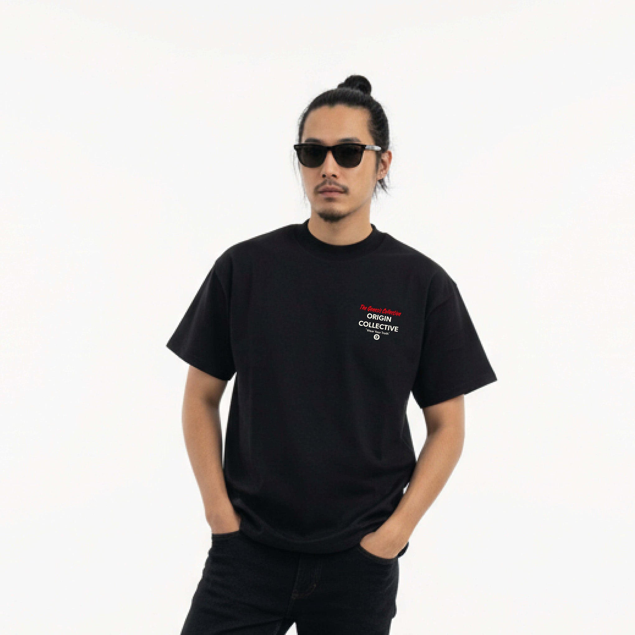 As If Fallen From The Sky | Playera Oversize 280 GSM en Negro