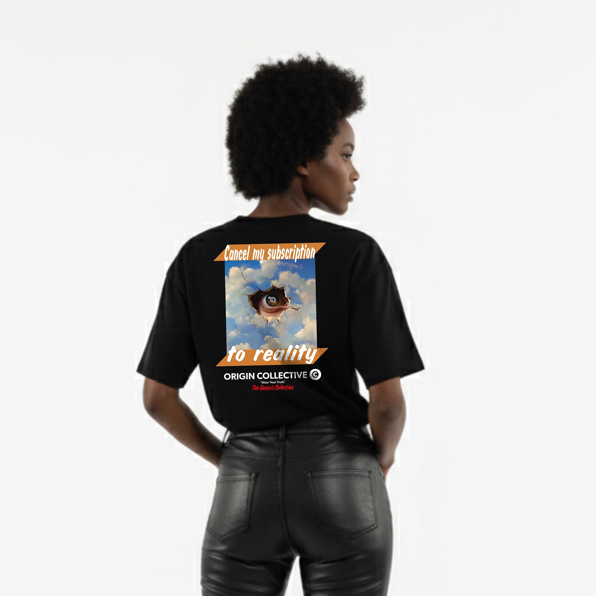 Cancel My Susciption To Reality| Playera Oversize 280 GSM en Negro