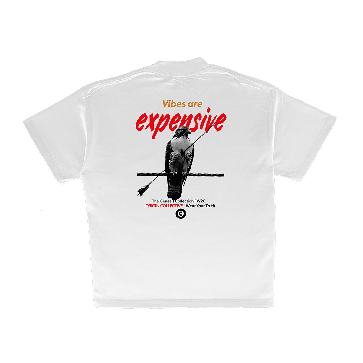 Vibes Are Expensive | Playera Oversize 280 GSM en Blanco